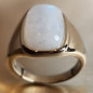 Bague Pierre de lune Argent 925 Plaqué or Taille 55