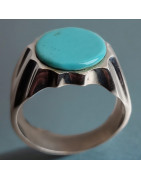 Bague Turquoise Argent 925 Taille 69