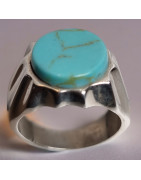 Bague Turquoise Argent 925 Taille 58