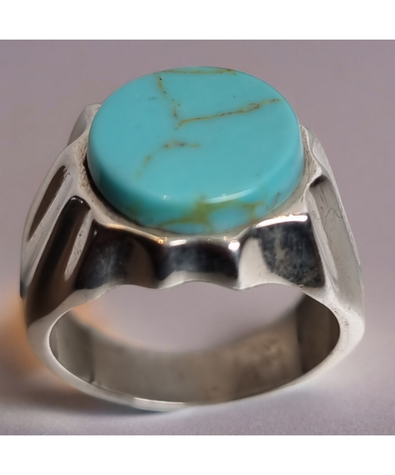 Bague Turquoise Argent 925 Taille 58