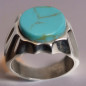 Bague Turquoise Argent 925 Taille 58