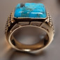 Bague Turquoise Argent 925 Plaqué or