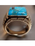 Bague Turquoise Argent 925 Plaqué or