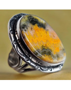 Bague Jaspe Bourdon Argent 925 Taille 61