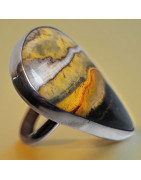 Bague Jaspe Bourdon Argent 925 Taille 62