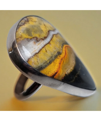 Bague Jaspe Bourdon Argent...