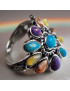 Bague Turquoise Charoïte & Nacre Argent 925