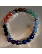 Bracelet 7 Chakras avec inserts 8mm