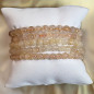 Bracelet Quartz rutile Pierres rondes 6mm