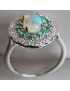 Bague Opale et Emeraude Argent 925