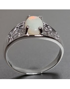 Bague Opale Argent 925 Taille 58