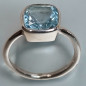 Bague Topaze bleue argent 925 Taille 56