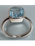 Bague Topaze bleue argent 925 Taille 56