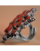 Bague Corail Argent 925 Taille 59+