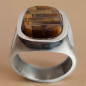 Bague Œil de tigre Argent 925 Taille 69