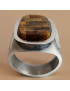 Bague Œil de tigre Argent 925 Taille 69