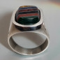 Bague Œil de tigre de Taureau & de Faucon Argent 925 Taille 72