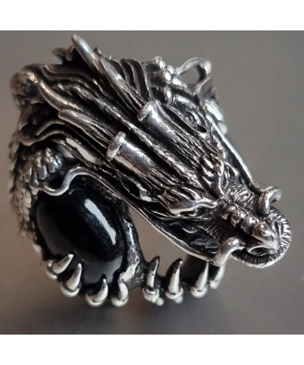 Bague Dragon avec Black...