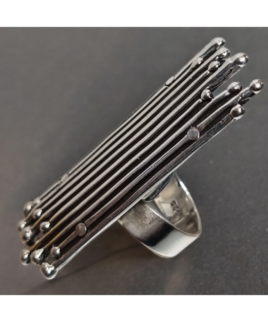 Bague Lamelles Argent 925 Taille 55+