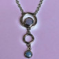 Pendentif Opale bleue Harlequin avec chaîne Argent 925