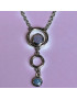 Pendentif Opale bleue Harlequin avec chaîne Argent 925