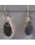 Boucles Labradorite gouttes Argent 925 (s)