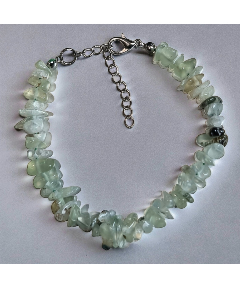 Bracelet Prehnite Baroque avec fermoir