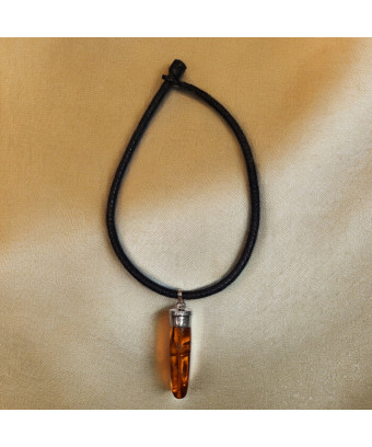 Pendentif Ambre Argent 925...