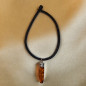 Pendentif Ambre Argent 925 sur cordon réglable
