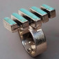 Bague Turquoise Argent 925 Taille 56+