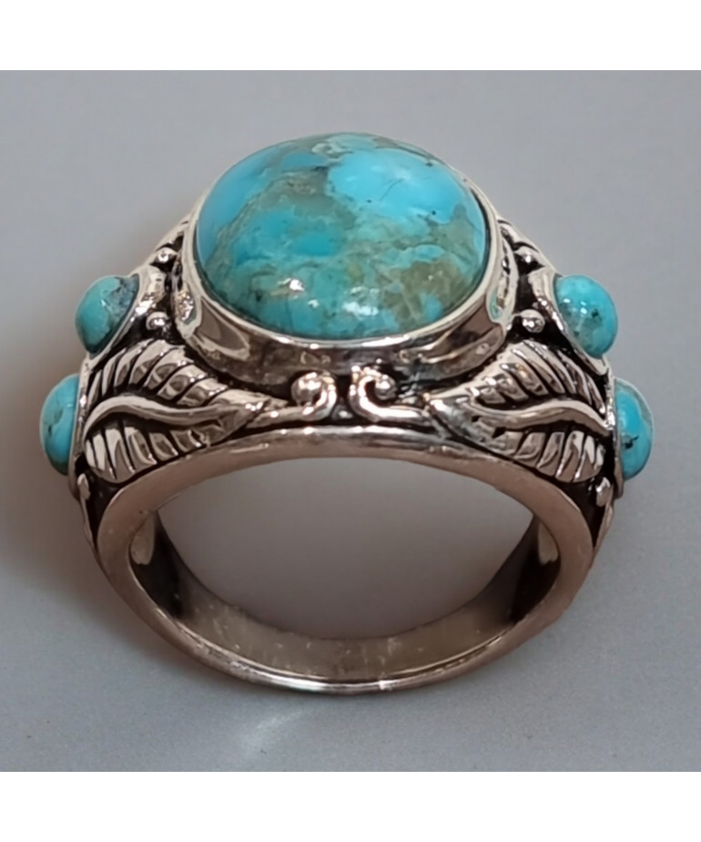 Bague Turquoise Argent 925 Taille 57