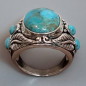 Bague Turquoise Argent 925 Taille 57