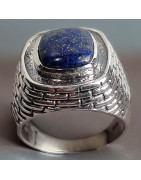 Bague Lapis-lazuli Argent 925 Taille 66