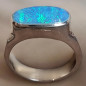 Bague Opale Harlequin Argent 925 Taille 62