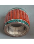 Bague Turquoise Corail Argent 925 Taille 57