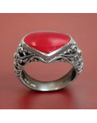 Bague Corail Argent 925