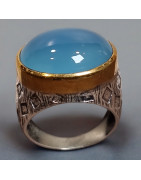 Bague Agate naturelle Argent 925 Taille 55
