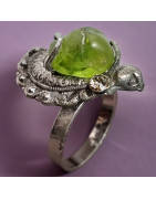 Bague Péridot Laiton Taille 53+