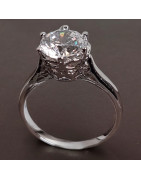 Bague Zirconium Acier inox Taille 54