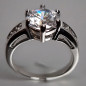 Bague Zirconium Acier inox Taille 52