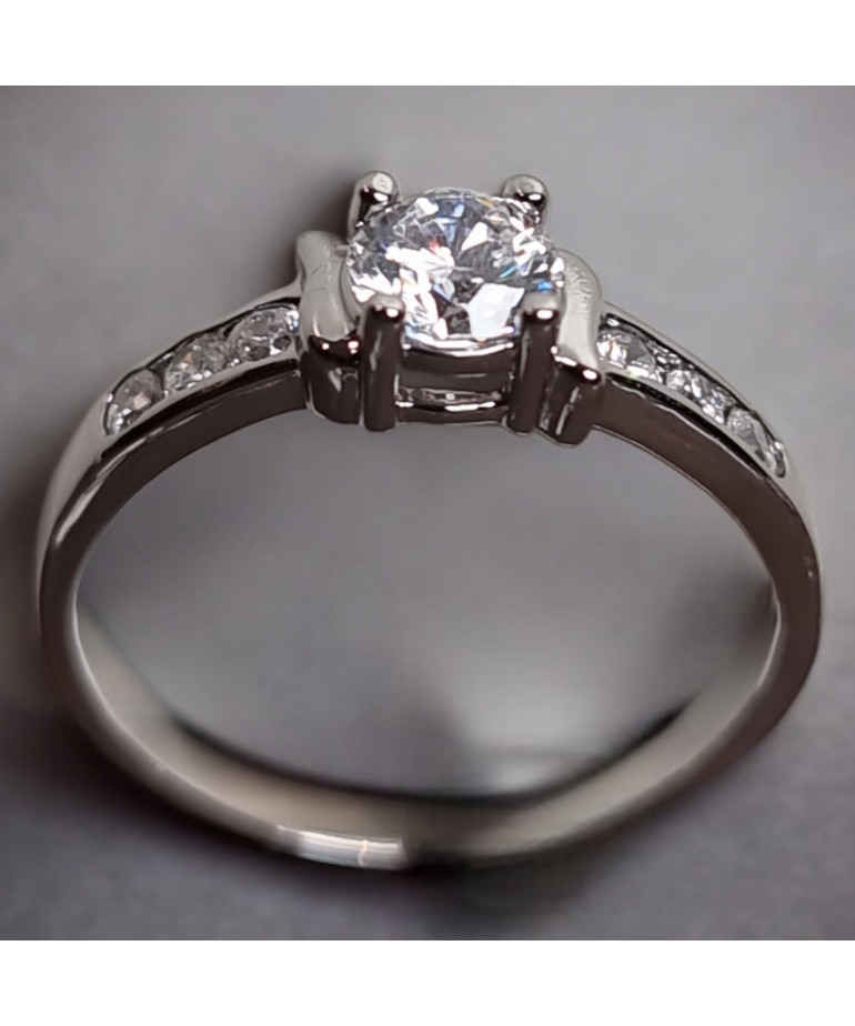 Bague Zirconium Acier inox