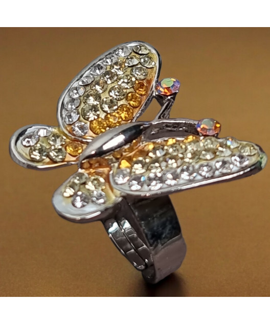 Bague Swarovski Papillon Acier inox Taille 54+