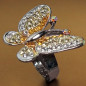 Bague Swarovski Papillon Acier inox Taille 54+