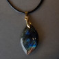 Pendentif Labradorite Bélière dorée sur cordon