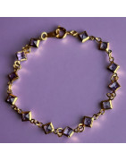 Bracelet Améthyste Plaqué or