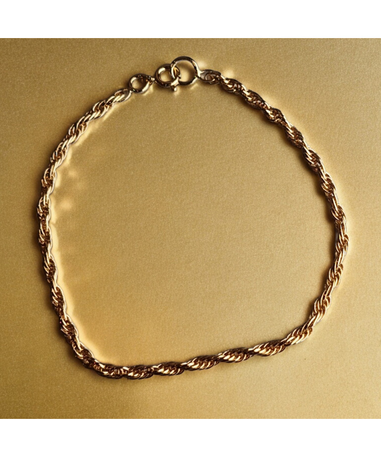 Bracelet Chaîne torsade Plaquée or