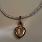 Pendentif Cœur Plaqué or avec cordon réglable