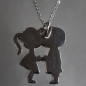 Pendentif "Petits Amoureux" Acier inox sur chaîne
