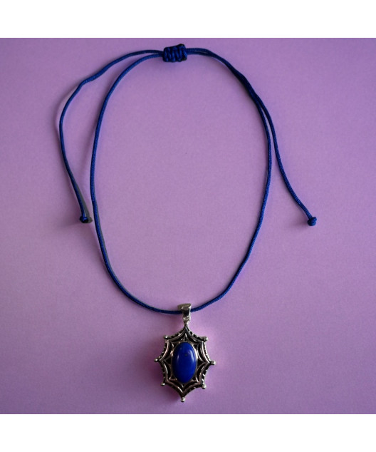 Pendentif Lapis-lazuli sur cordon réglable