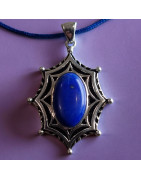 Pendentif Lapis-lazuli sur cordon réglable